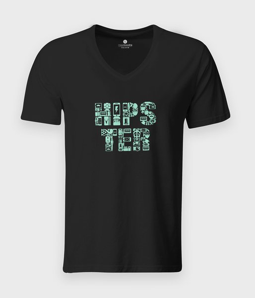 HIPSTER - koszulka męska v-neck