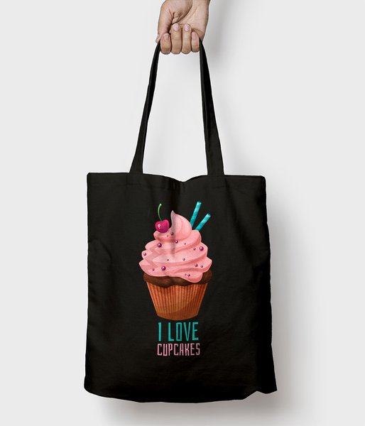 I love cupcakes - torba bawełniana