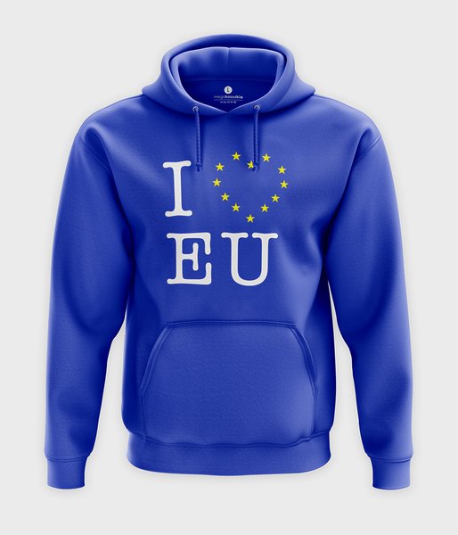 I love EU - bluza z kapturem