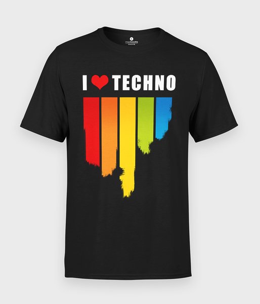 I love techno - koszulka męska