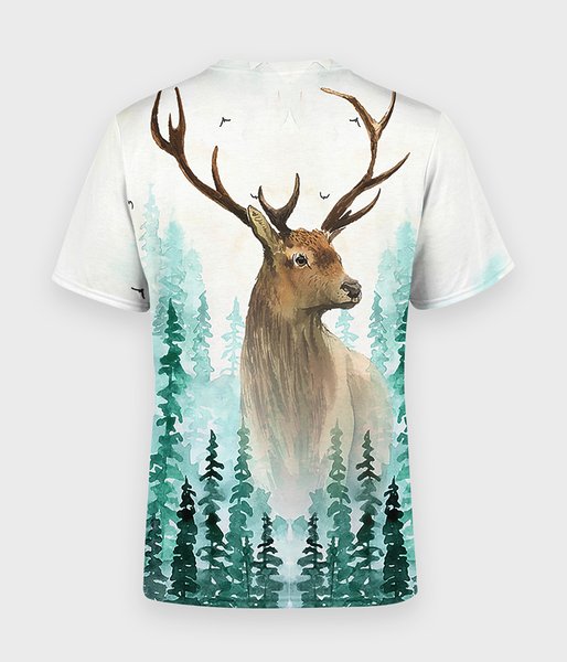 Jeleń w lesie - koszulka męska fullprint-2