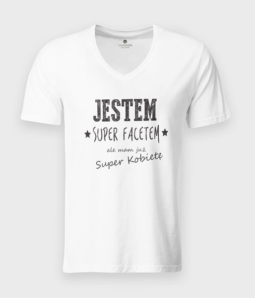 Jestem super - koszulka męska v-neck
