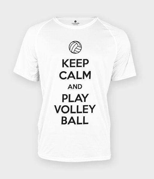 Keep Calm and Play Volleyball - koszulka męska sportowa