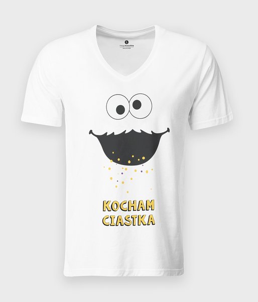 Kocham ciastka - koszulka męska v-neck