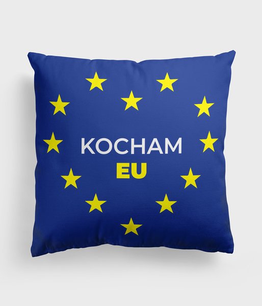 Kocham Unię Europejską - poduszka full print