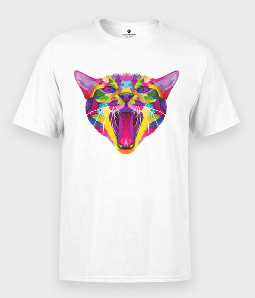 Kolorowy kot - koszulka męska