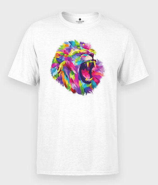Kolorowy lew - koszulka męska