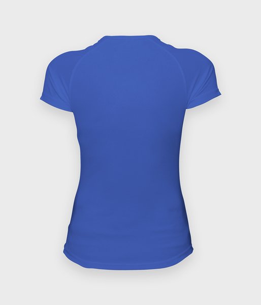 Koszulka damska sportowa (bez nadruku, gładka) - niebieska-2