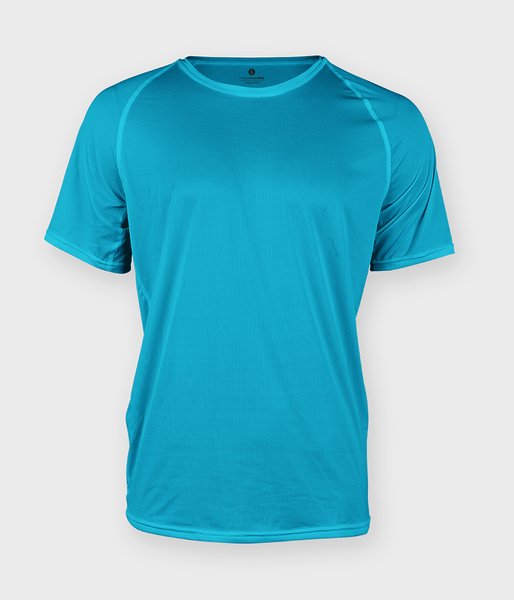 Koszulka męska sportowa (bez nadruku, gładka) - niebieska