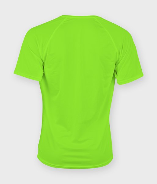 Koszulka męska sportowa (bez nadruku, gładka) - zielona (neonowa)-2