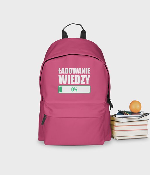 Ładowanie Wiedzy - plecak różowy - plecak szkolny