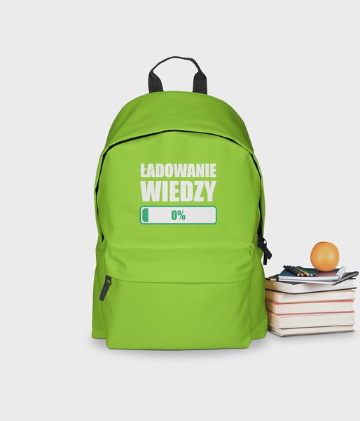 Ładowanie Wiedzy - plecak zielony - plecak szkolny