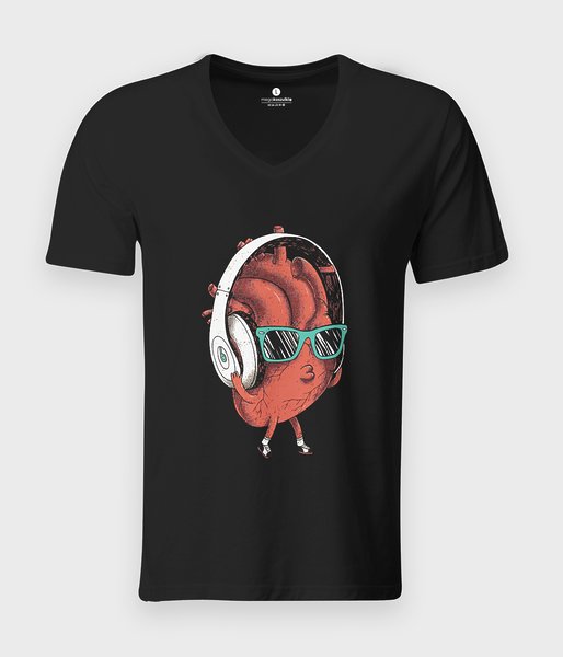 Listen to your heart - koszulka męska v-neck