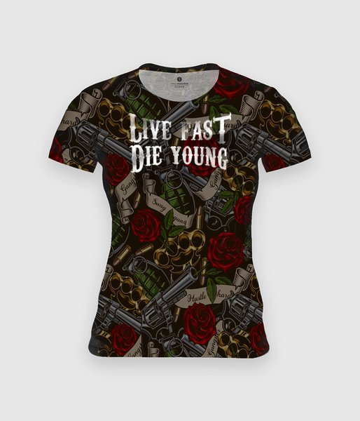 Live fast Die young - koszulka damska fullprint