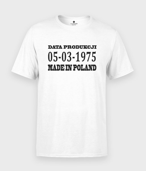 Made in Poland + Twoja data - koszulka męska