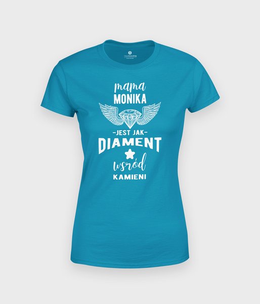 Mama jak diament + imię - koszulka damska