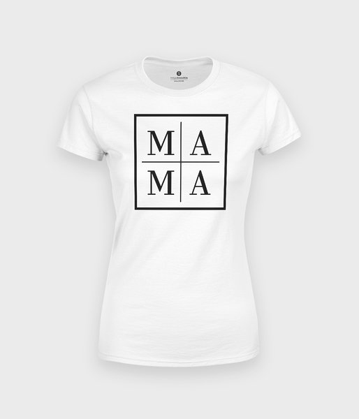 Mama - kwadrat - koszulka damska