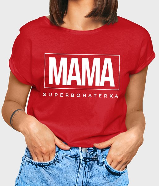 Mama superbohaterka - koszulka damska