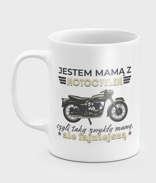 Mama z motocyklem - kubek