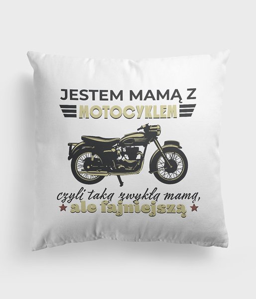 Mama z motocyklem - poduszka