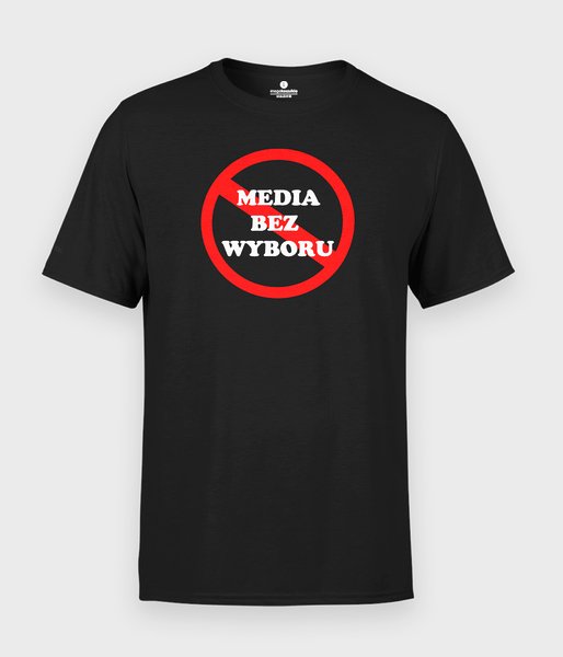 Media bez wyboru - przekreślony znak - koszulka męska