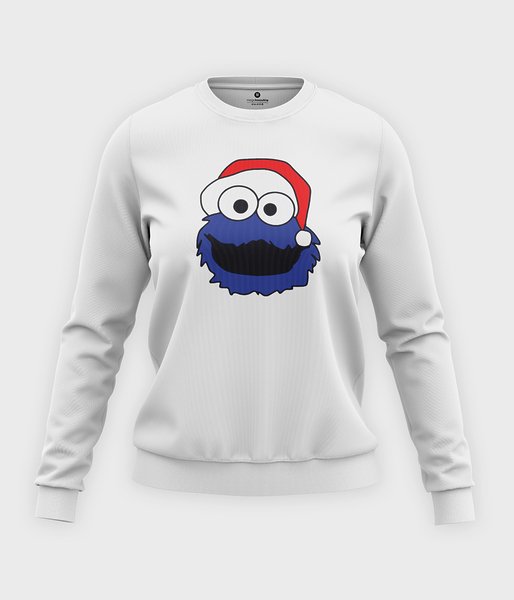 Merry Christmas Cookie Monster - bluza klasyczna damska