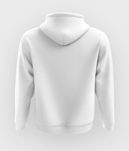 Męska bluza z kapturem (bez nadruku, gładka) - biała-2