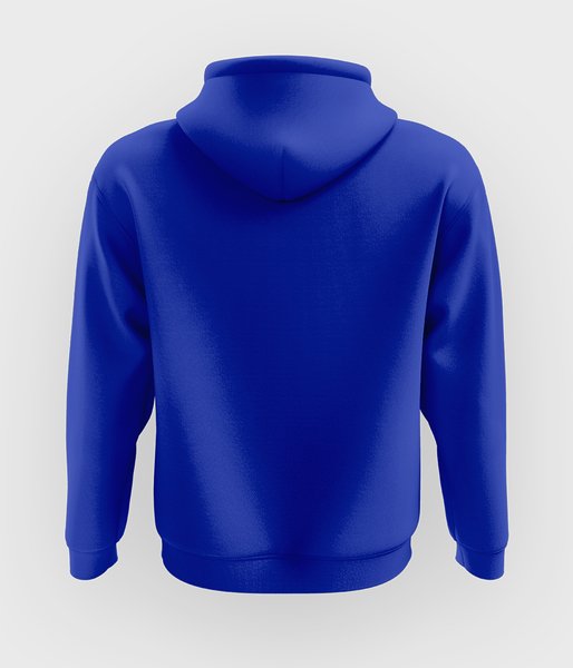 Męska bluza z kapturem (bez nadruku, gładka) - niebieska-2