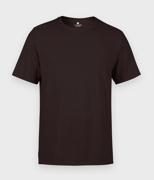 Męska koszulka (bez nadruku, gładka) - brązowa