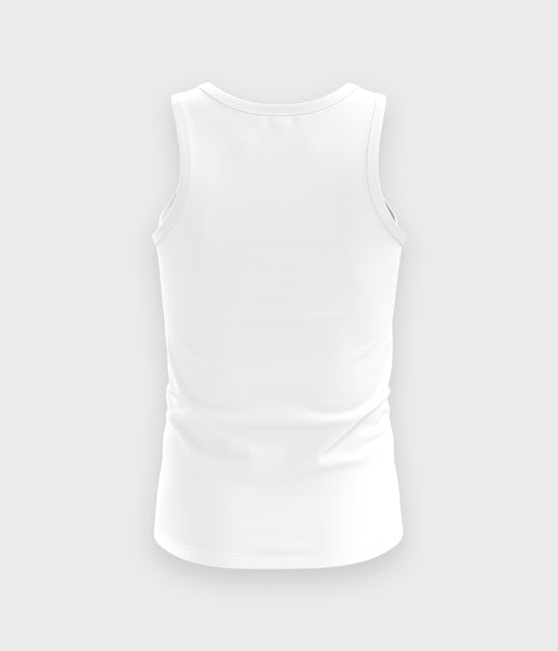 Męska koszulka bez rękawów (bez nadruku, gładka) - biała-2
