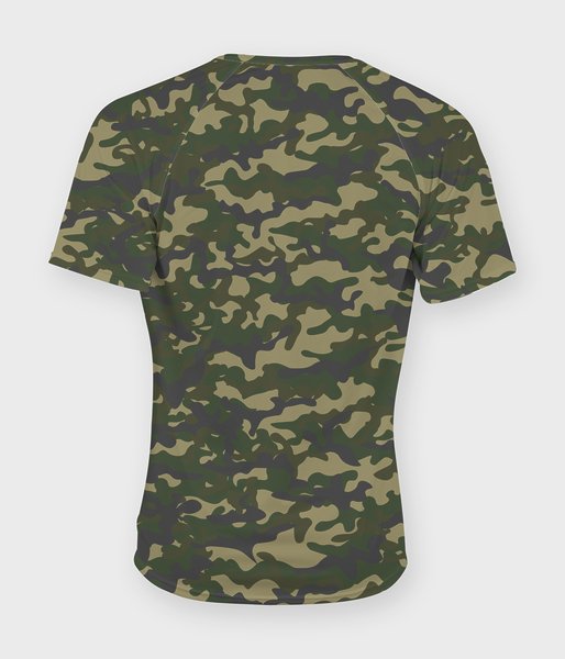 Męska koszulka moro (bez nadruku, gładka) - zielona-2