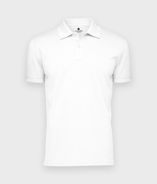 Męska koszulka polo (bez nadruku, gładka) - biała 