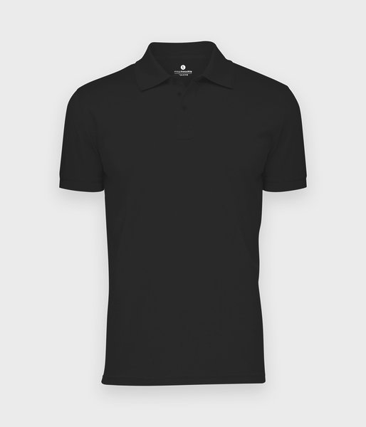 Męska koszulka polo (bez nadruku, gładka) - czarna