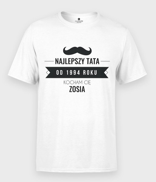 Najlepszy tata od + rok i imię - koszulka męska