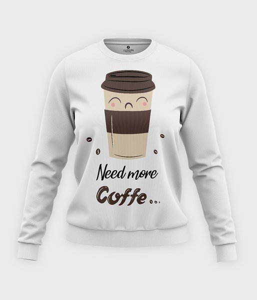 Need more coffe - bluza klasyczna damska