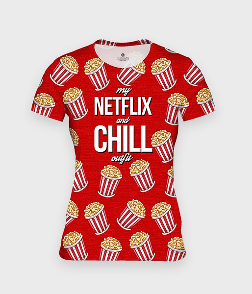 Netflix and chill - koszulka damska fullprint