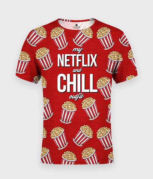 Netflix and chill - koszulka męska fullprint