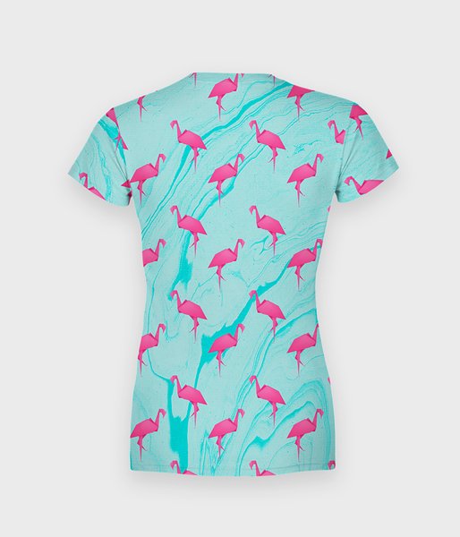 Origami flamingo  - koszulka damska fullprint-2