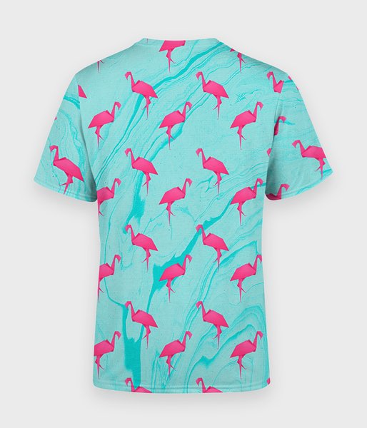 Origami flamingo - koszulka męska fullprint-2