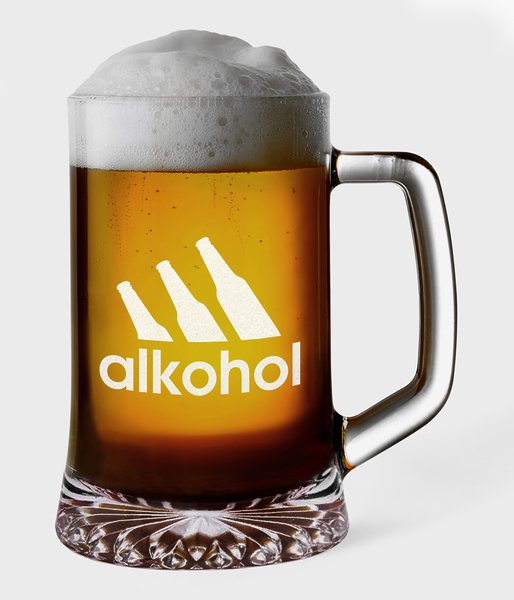 Parodia Adidasa - Alkohol - kufel do piwa