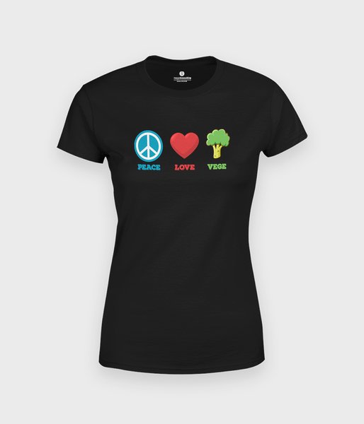 Peace love vege - koszulka damska