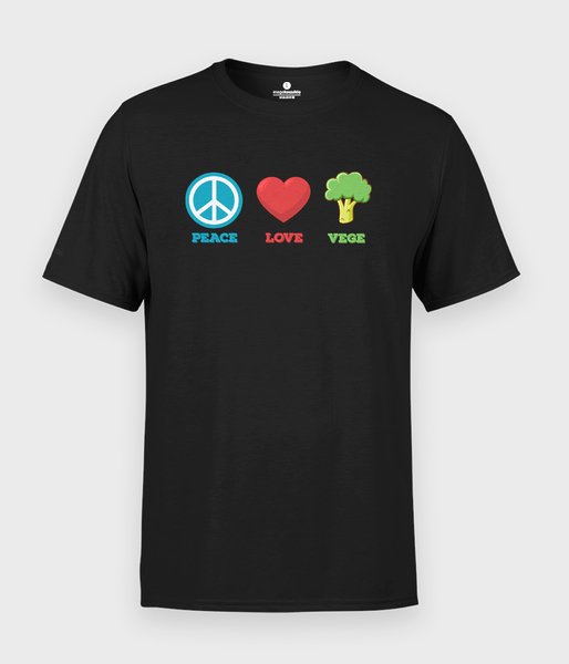 Peace love vege - koszulka męska
