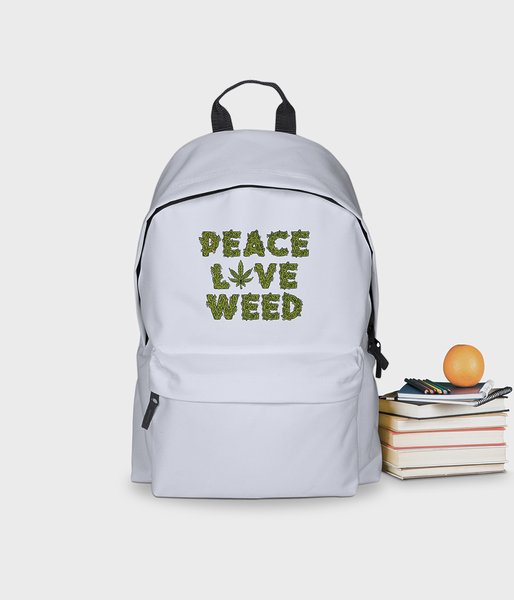 Peace Love Weed - plecak szkolny