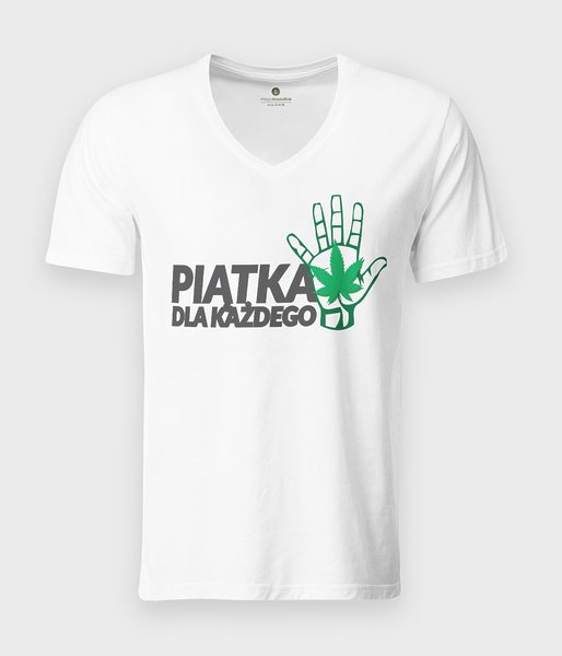 Piątka dla każdego - koszulka męska v-neck