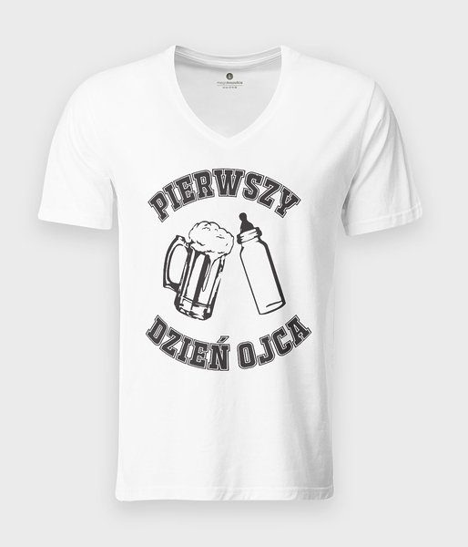 Pierwszy dzień ojca - koszulka męska v-neck