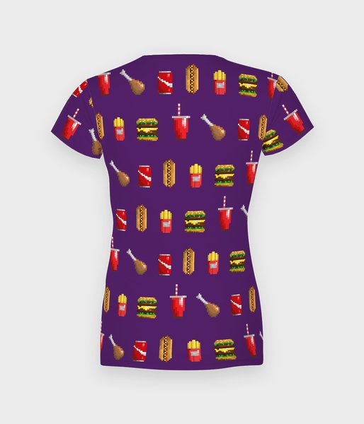 Pixel food - koszulka damska fullprint-2