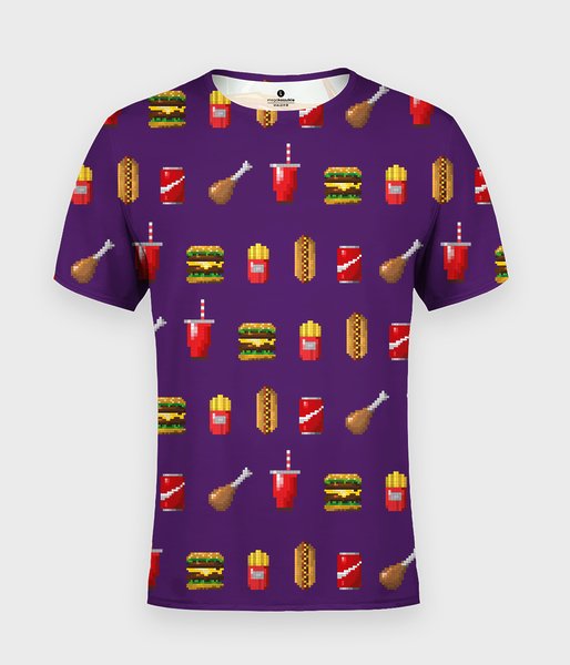 Pixel food - koszulka męska fullprint