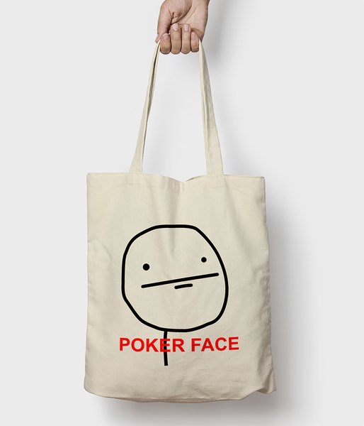 Poker face - torba bawełniana