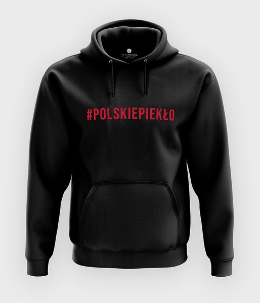 #POLSKIEPIEKŁO Czerwony - bluza z kapturem