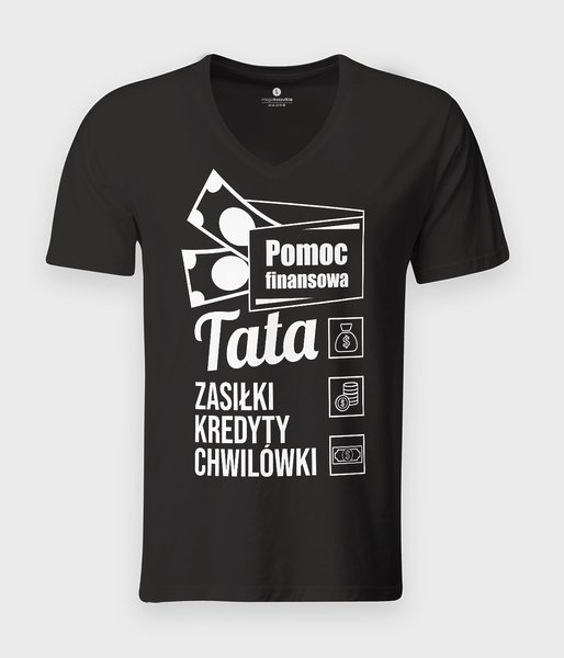 Pomoc finansowa - koszulka męska v-neck